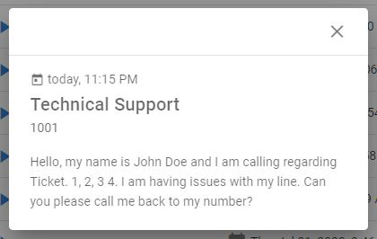 Voicemail Transcriptions in Call Panel